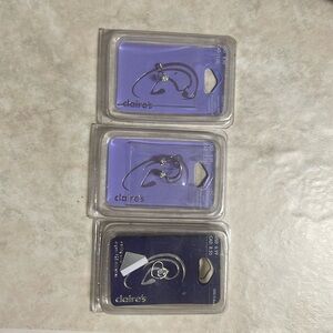 Claire’s Sterling silver and stainless steel single earrings